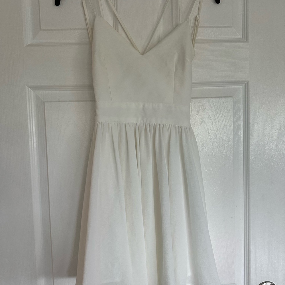 Elegant Strapless White Dress
